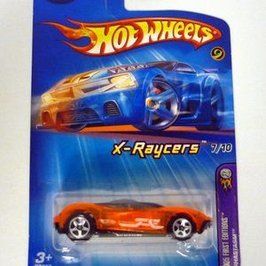 Hot Wheels Phastasm #057 X-Raycers 7/10 Orange Die-Cast Car 2005